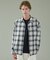 オンブレーチェック オープンカラーシャツ / オーバーサイズ