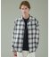オンブレーチェック オープンカラーシャツ / オーバーサイズ