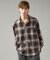 オンブレーチェック オープンカラーシャツ / オーバーサイズ