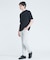 【SMART CLOSET/WEB限定】シルキータッチ モックネック 半袖Tシャ