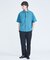 ストレッチコットン レギュラーカラー リラックス半袖シャツ / オーバーサイズ