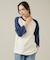 【JEMORGAN /ジェーイーモーガン 】ワッフルラグランスリーブ７分袖Tシャ