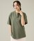 【JEMORGAN / ジェーイーモーガン】ピグメント半袖ヘンリーネックtシャツ