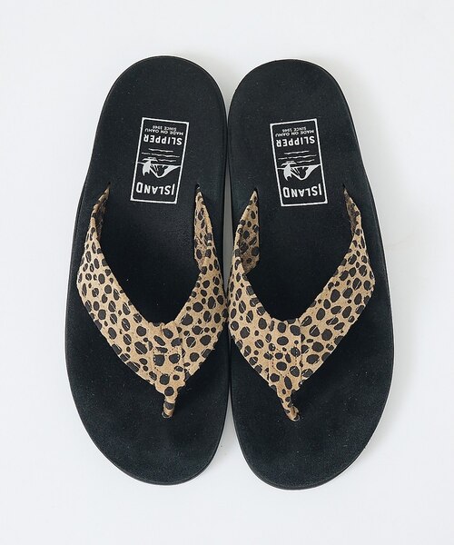 ISLAND SLIPPER / アイランドスリッパ】LEOPARD SAND｜アバハウスの
