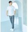 【SMART CLOSET】シルケット天竺 ボタンダウン半袖ポロシャツ / 接触