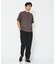 【ヘリンボーン柄】ジャガード モックネック 半袖 Tシャツ / アンサンブル対応