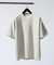 【ヘリンボーン柄】ジャガード モックネック 半袖 Tシャツ / アンサンブル対応