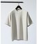 【ヘリンボーン柄】ジャガード モックネック 半袖 Tシャツ / アンサンブル対応
