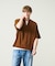 CREPE JERSEY ヘンリーネック スキッパーTシャツ