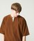 CREPE JERSEY ヘンリーネック スキッパーTシャツ