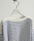 ボートネック フレンチボーダー長袖Tシャツ / ユニセックス
