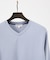 ポンチ Vネック 長袖Tシャツ