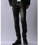 ゴートレザースリムストレートストレッチパンツ