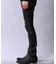 ゴートレザースリムストレートストレッチパンツ
