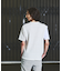 パッチワーク  PUレザー Vネック 半袖 Tシャツ
