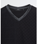 パッチワーク  PUレザー Vネック 半袖 Tシャツ