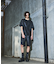 【セットアップ対応】レザー ジップ 半袖Tシャツ