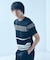 【定番人気】セーターマシーン ボーダー クルーネック ニット Tシャツ