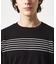 【定番人気】セーターマシーン ボーダー クルーネック ニット Tシャツ