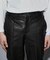 【25AW/セットアップ対応】レザー テーパード スラックスパンツ