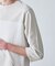 異素材スラッシュ七分袖Tシャツ