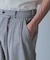 シャンブレー テーパードパンツ