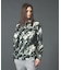 ダスティ レオパード プリント ストレッチ ロングスリーブ シャツ
