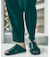 【WRAP SHOES】レザーサイドキャビティ スライド サンダル