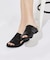 【WRAP SHOES】レザーサイドキャビティ スライド サンダル