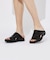 【WRAP SHOES】レザーサイドキャビティ スライド サンダル
