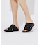 【WRAP SHOES】レザーサイドキャビティ スライド サンダル