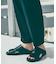 【WRAP SHOES】レザーサイドキャビティ スライド サンダル