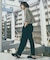 【WRAP SHOES】レザーサイドキャビティ スライド サンダル