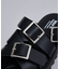 【WRAP SHOES】トリプル バックル ボリュームソール スライドサンダル