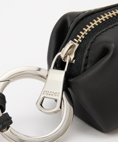 カラビナ付き レザーミニポーチ型チャーム｜ラシットの通販