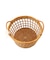 ラタン格子ラウンドバスケット：L