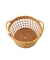 ラタン格子ラウンドバスケット：L