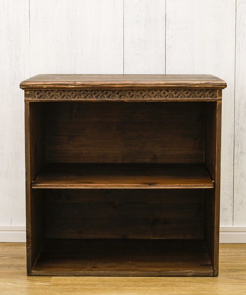 ナチュラルウッド2段シェルフ　アンティーク アンティークウッド2段シェルフ｜サリュの通販｜&mall（アンドモール