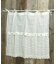 フラワー刺繍裾レースダブルカフェカーテン
