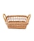 ラタン取っ手付き浅型バスケット：小