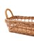 ラタン取っ手付き浅型バスケット：小