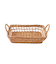 ラタン取っ手付き浅型バスケット