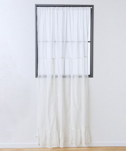 フリル カーテン アンティーク 美品 フランスアンティーク BR手刺繍
