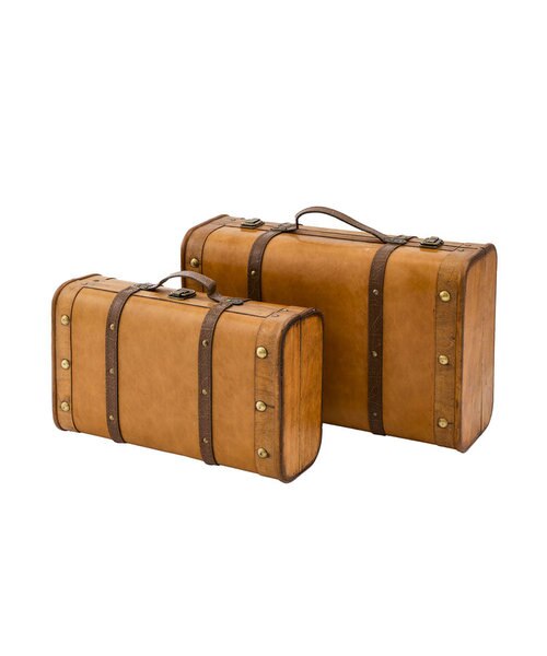 フェイクレザーアンティークトランク：S／welcome space｜サリュの通販