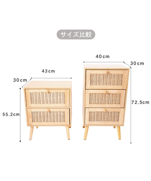 WEB限定商品》ウッドウィロー3引き出しラック｜サリュの通販｜&mall