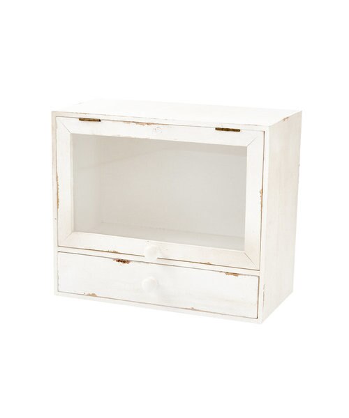 ドロワー付きガラスキャビネット｜サリュの通販｜&mall（アンドモール