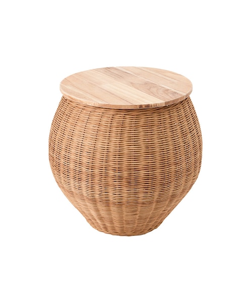 ラタンプランプサイドテーブル／コロンマロン ｜サリュの通販｜&mall