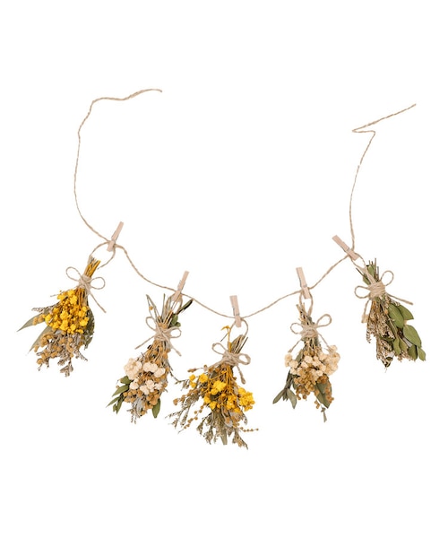 フラワーモビール(ミモザ) / ドライフラワー　ガーランド　モビール　ミモザ フラワーモビール(ミモザ) / ドライフラワー ガーランド