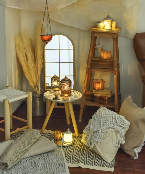 アンティークウィンドウフレームミラー／フレンチモロッコ｜サリュの