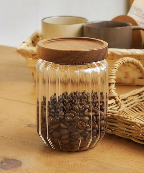 ストライプガラスキャニスター：500ml｜サリュの通販｜&mall（アンド